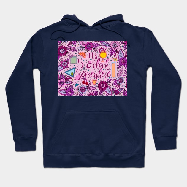 It's 5 O'Clock Somewhere Pink Palette | Happy Hour Hoodie by HLeslie Design